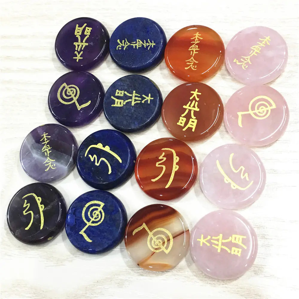 Four Energy Symbols (Tumbled)