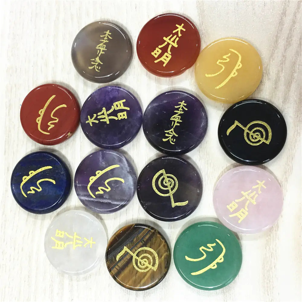 Four Energy Symbols (Tumbled)