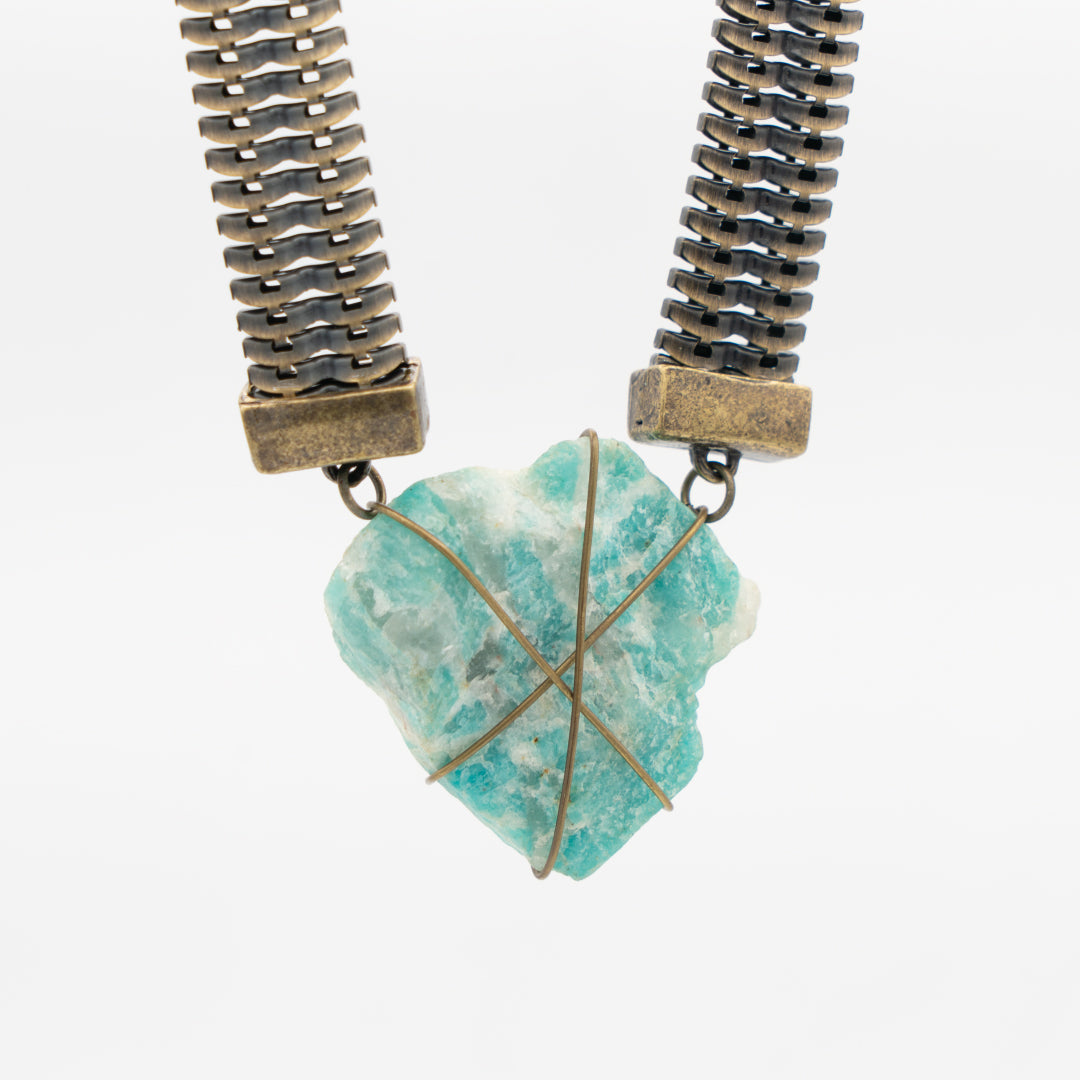  Amazonite crystal necklace