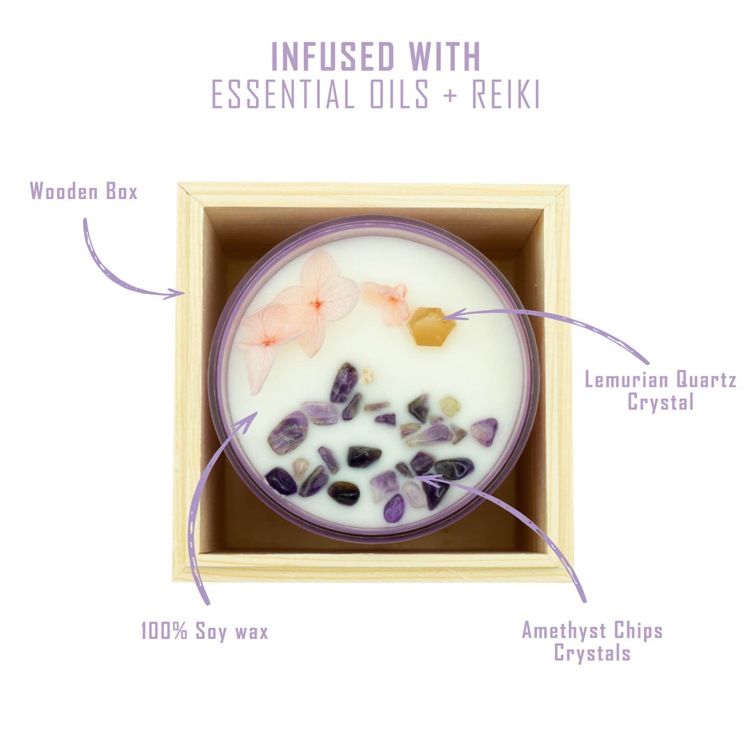 Lavender & Vanilla Candle Top down