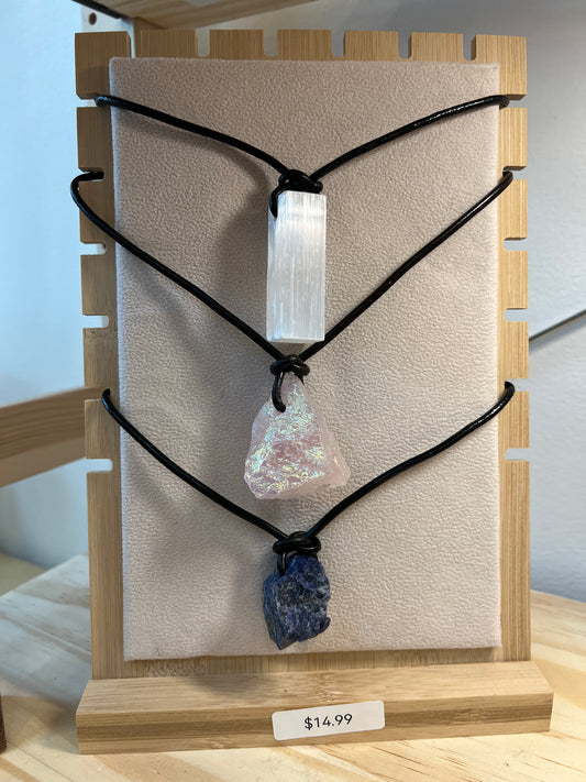 Non-Gender Vegan leather necklace