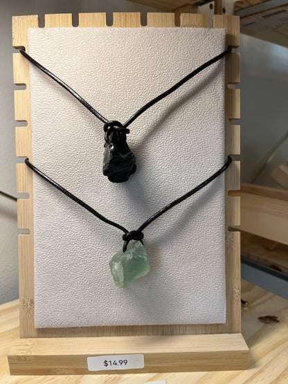 Non-Gender Vegan leather necklace