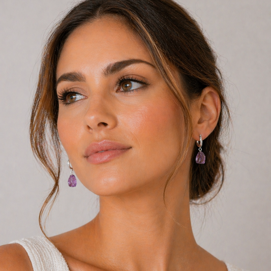 Small Hoop Earring (Amethyst)