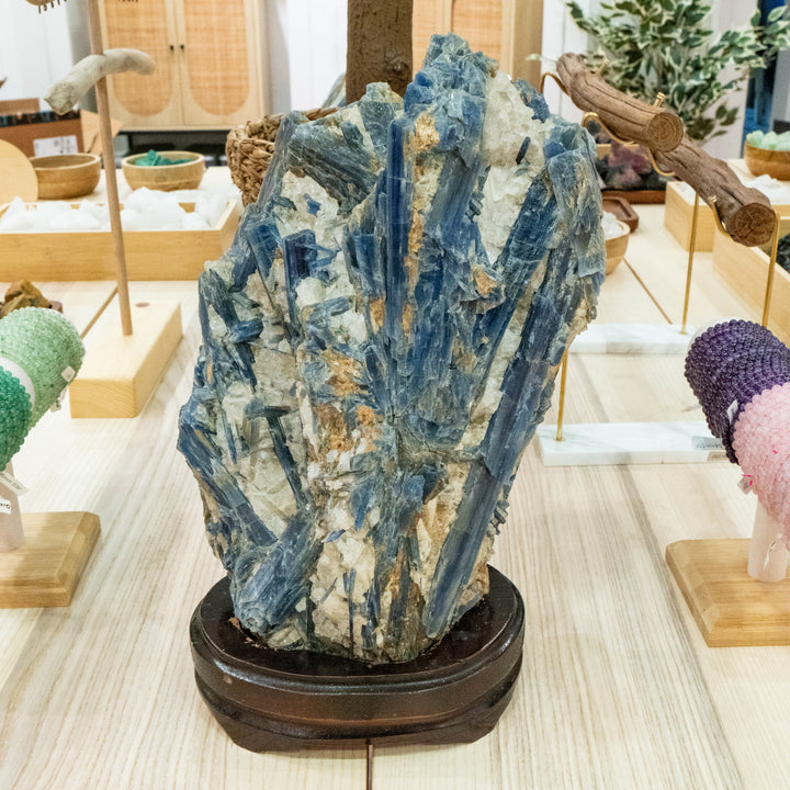 Blue Kyanite (Wooden Base)