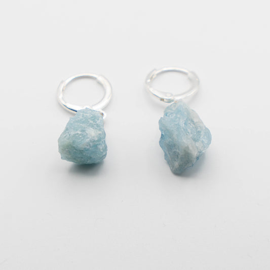 Small Circle Earring (Aquamarine)