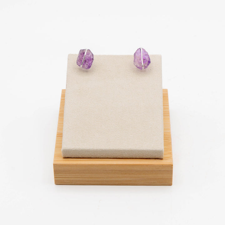 Hug Earring Silver (Amethyst)