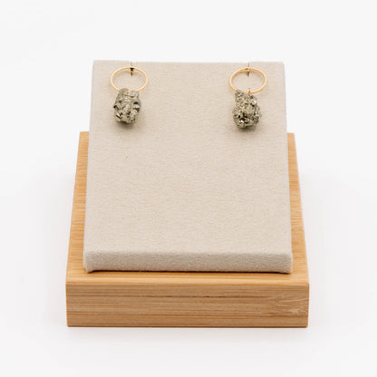 Small Circle Earring Gold (Pyrite)