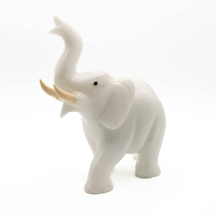 White Calcite Elephant