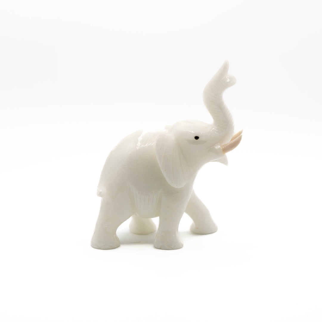 White Calcite Elephant