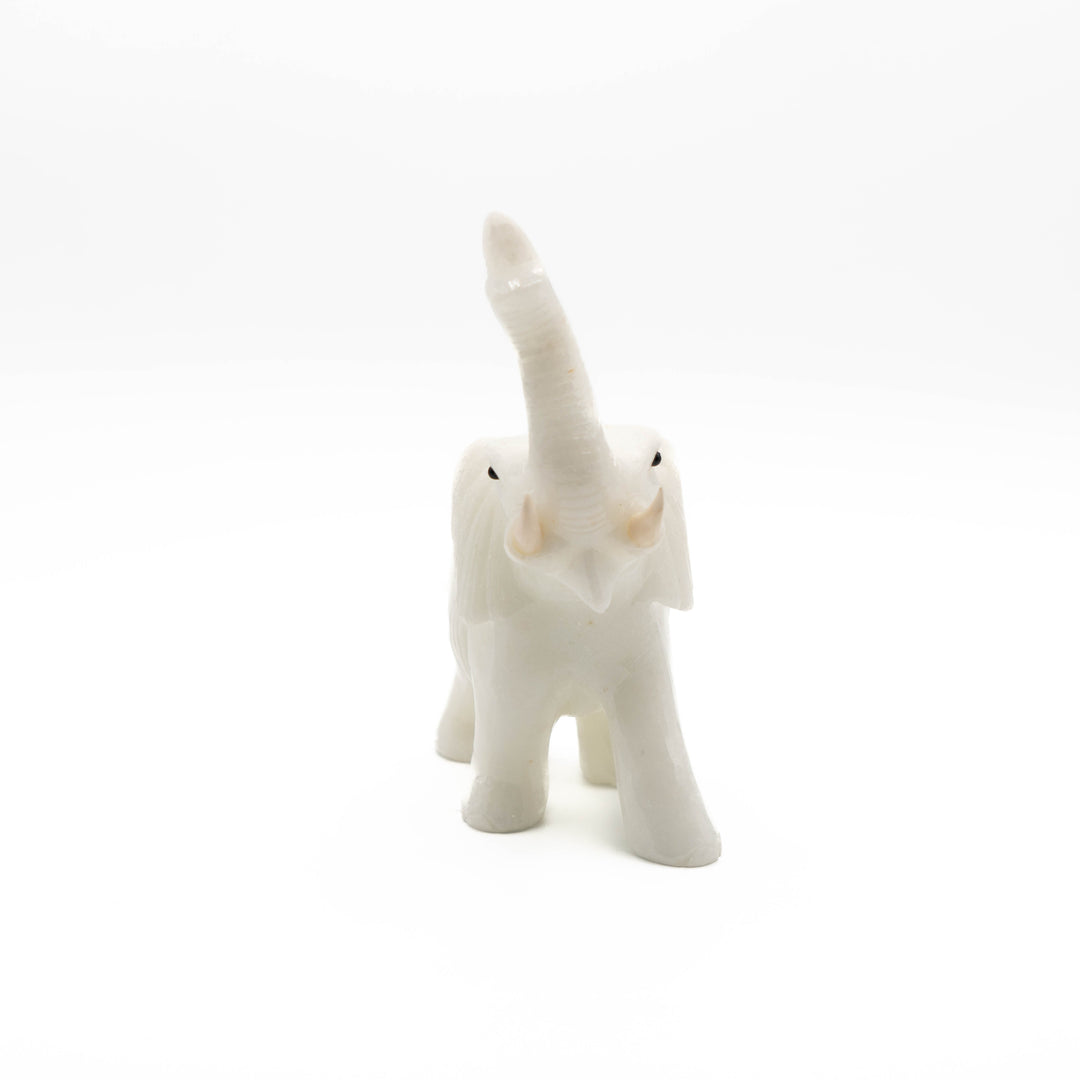 White Calcite Elephant