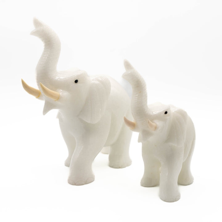 White Calcite Elephant