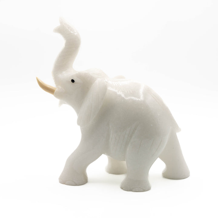 White Calcite Elephant