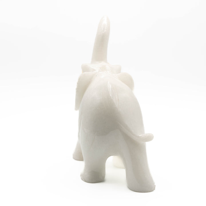 White Calcite Elephant