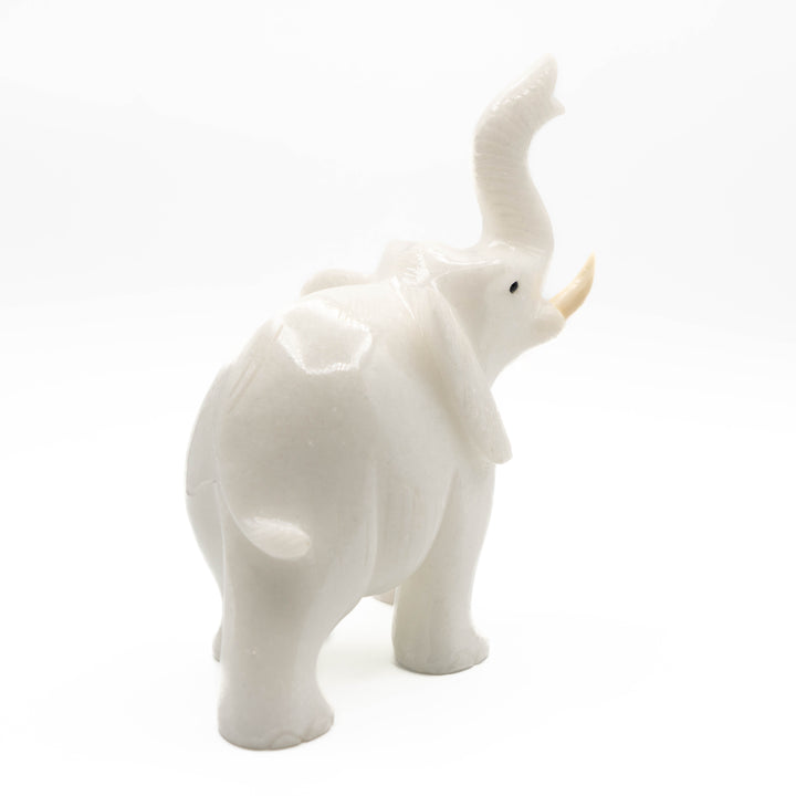 White Calcite Elephant