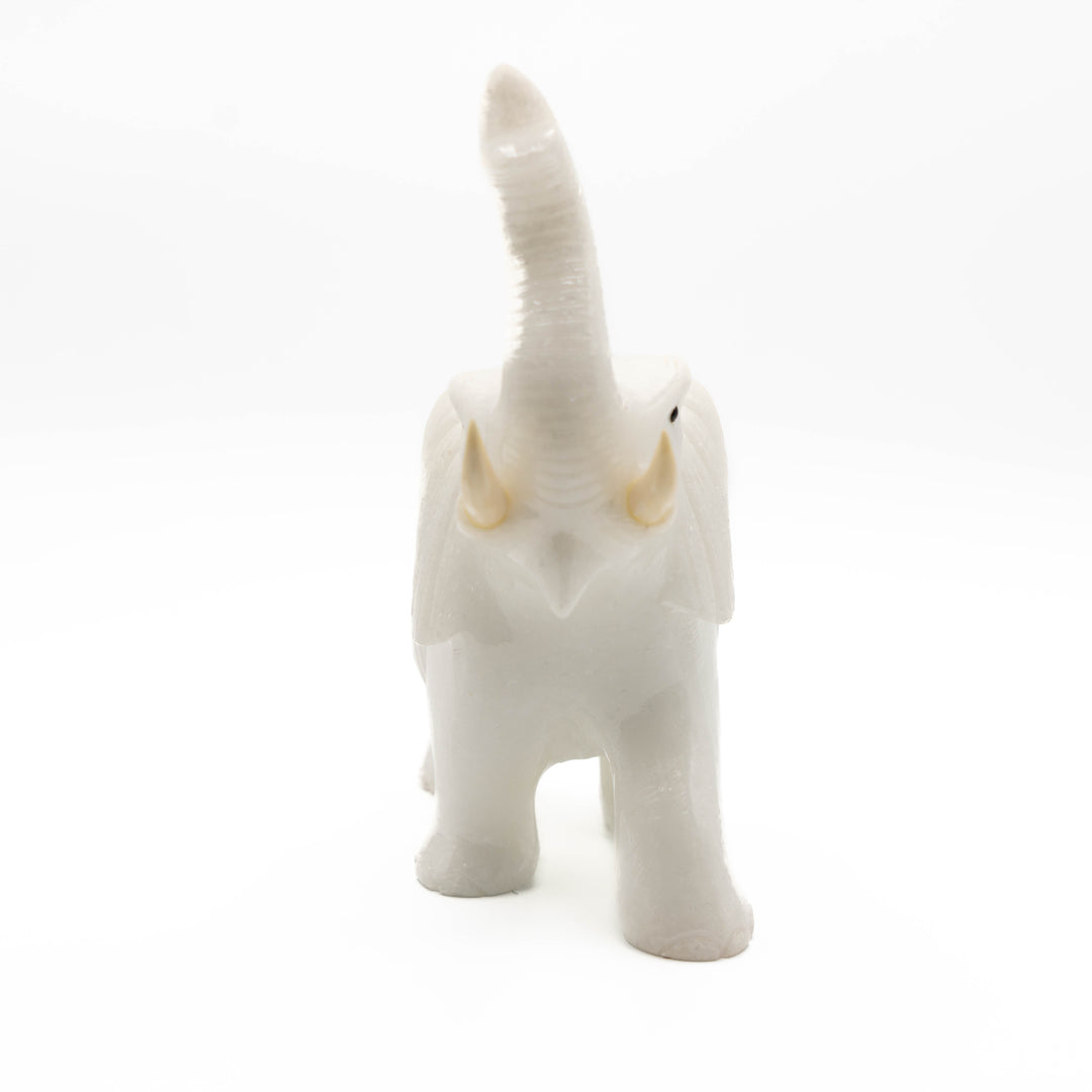 White Calcite Elephant