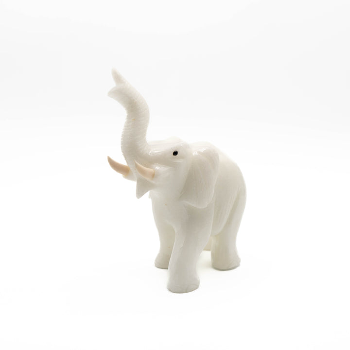 White Calcite Elephant