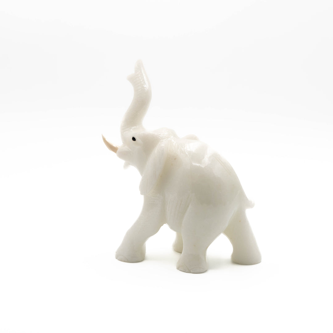 White Calcite Elephant