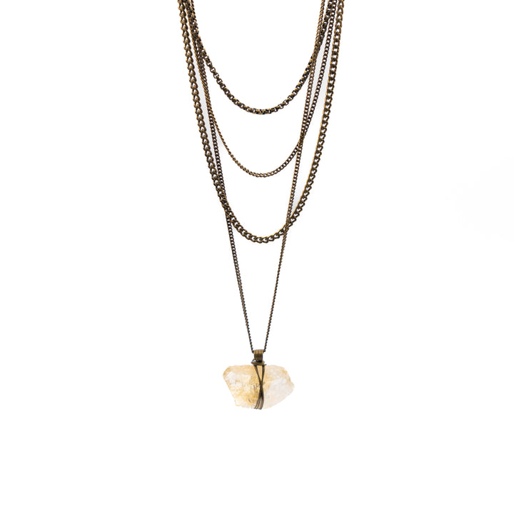 Natural Citrine ( Long Necklace)