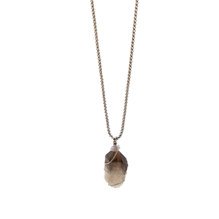 Smoky Quartz - Light Chain (long Necklace)