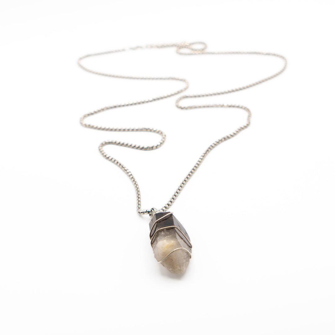 Smoky Quartz - Light Chain (long Necklace)