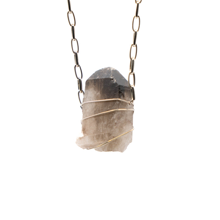 Smoky Quartz - Big Width Chain (Necklace)