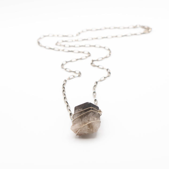 Smoky Quartz - Big Width Chain (Necklace)