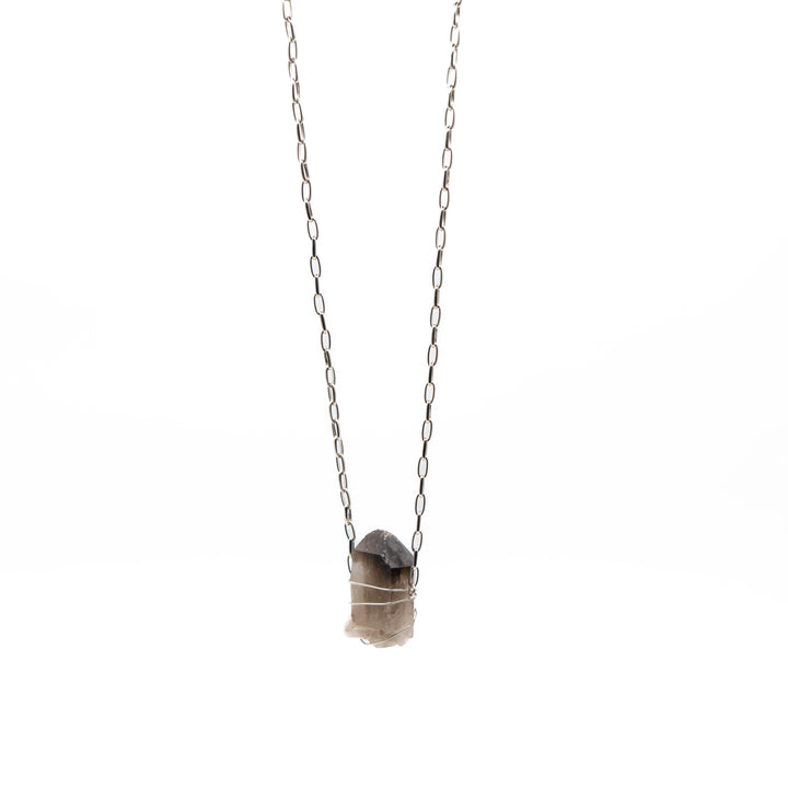 Smoky Quartz - Big Width Chain (Necklace)