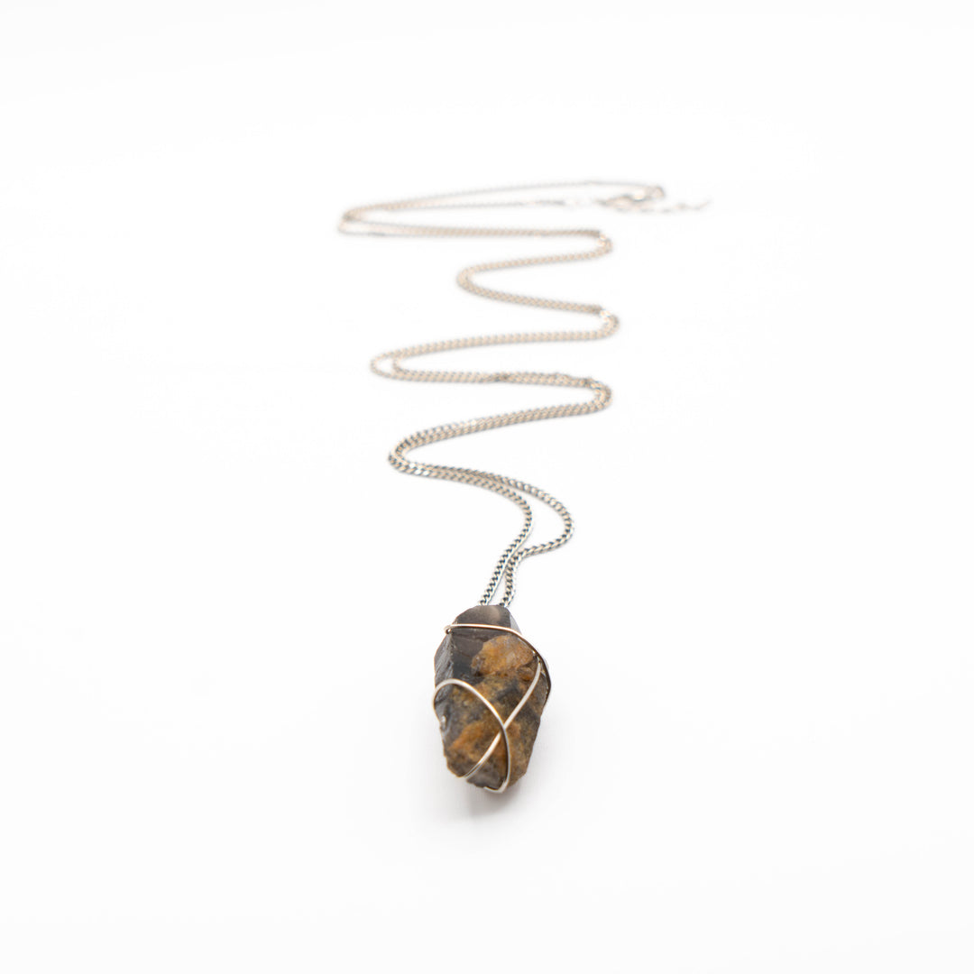 Smoky Quartz - Small Width Chain (Long Necklace)