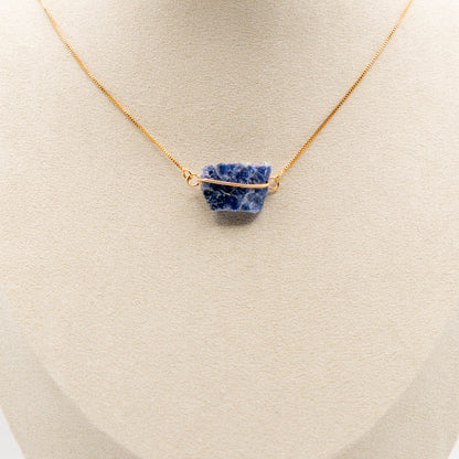 Sodalite (Hug Gold Necklace)