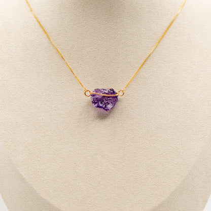 Amethyst (Hug Gold Necklace)