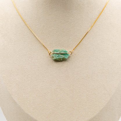 Amazonite (Hug Gold Necklace)
