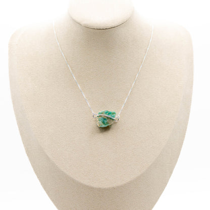 Amazonite (Hug Silver Necklace)