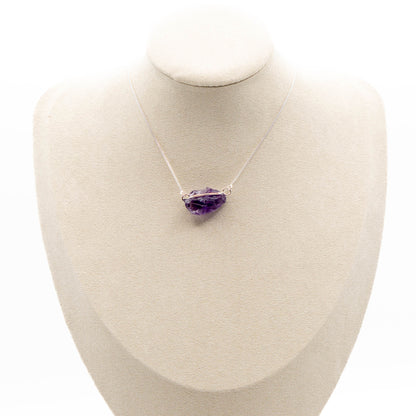 Amethyst (Hug Silver Necklace)