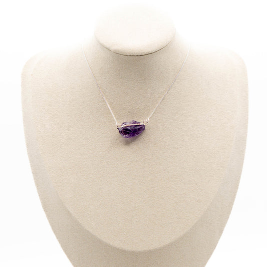 Amethyst (Hug Silver Necklace)