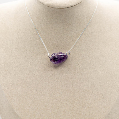 Amethyst (Hug Silver Necklace)