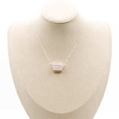Selenite (Hug Silver Necklace)