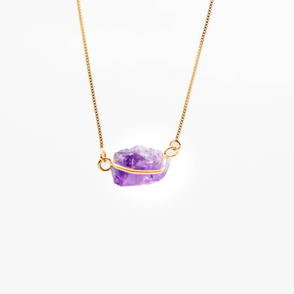 Amethyst (Hug Gold Necklace)