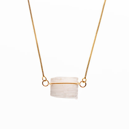 Selenite (Hug Gold Necklace)