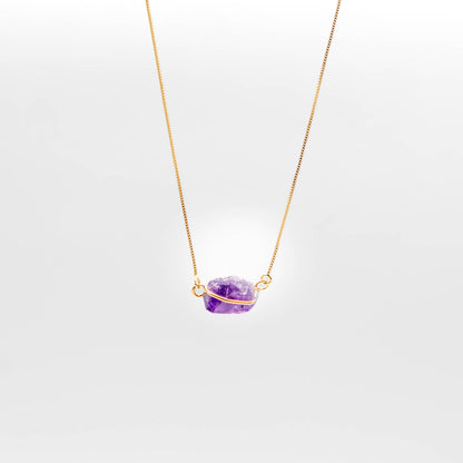 Amethyst (Hug Gold Necklace)