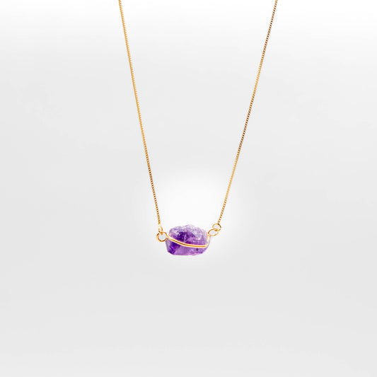 Amethyst (Hug Gold Necklace)