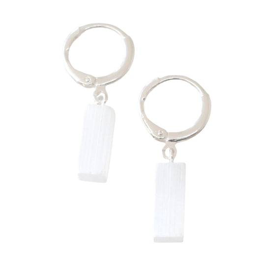 Small Circle Earring (Selenite)
