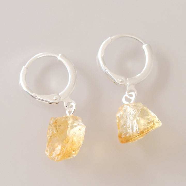 Small Circle Earring (Citrine)