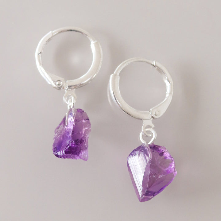 Small Circle Earring (Amethyst)