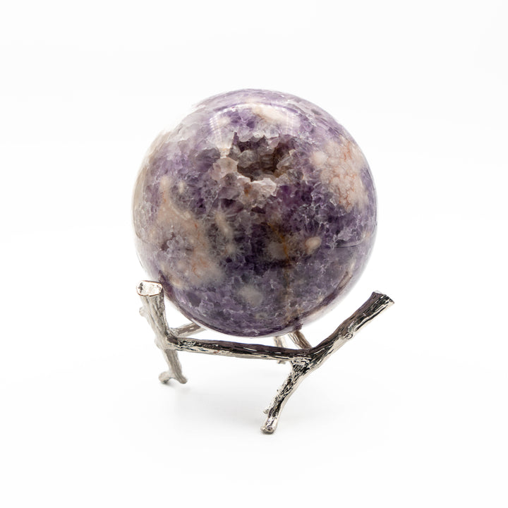 Pink Amethyst Sphere (Iron Base)