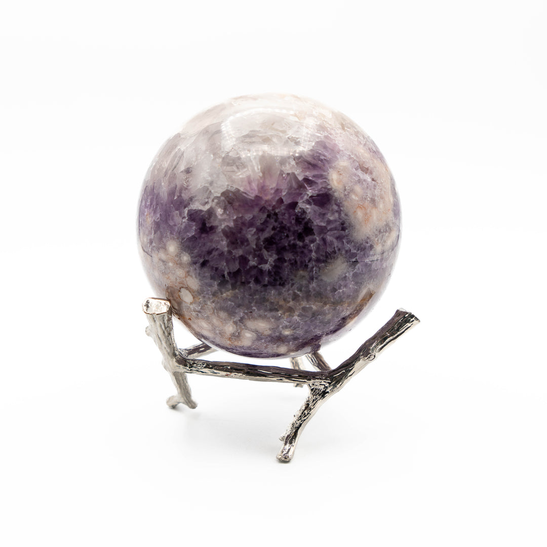 Pink Amethyst Sphere (Iron Base)