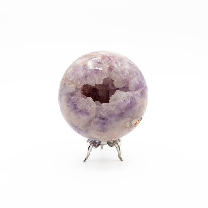 Pink Amethyst Sphere (Iron Base)