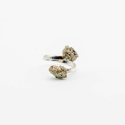 Duo Ring SIlver (Pyrite)