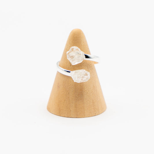 Duo Ring Silver (Clear Quartz)