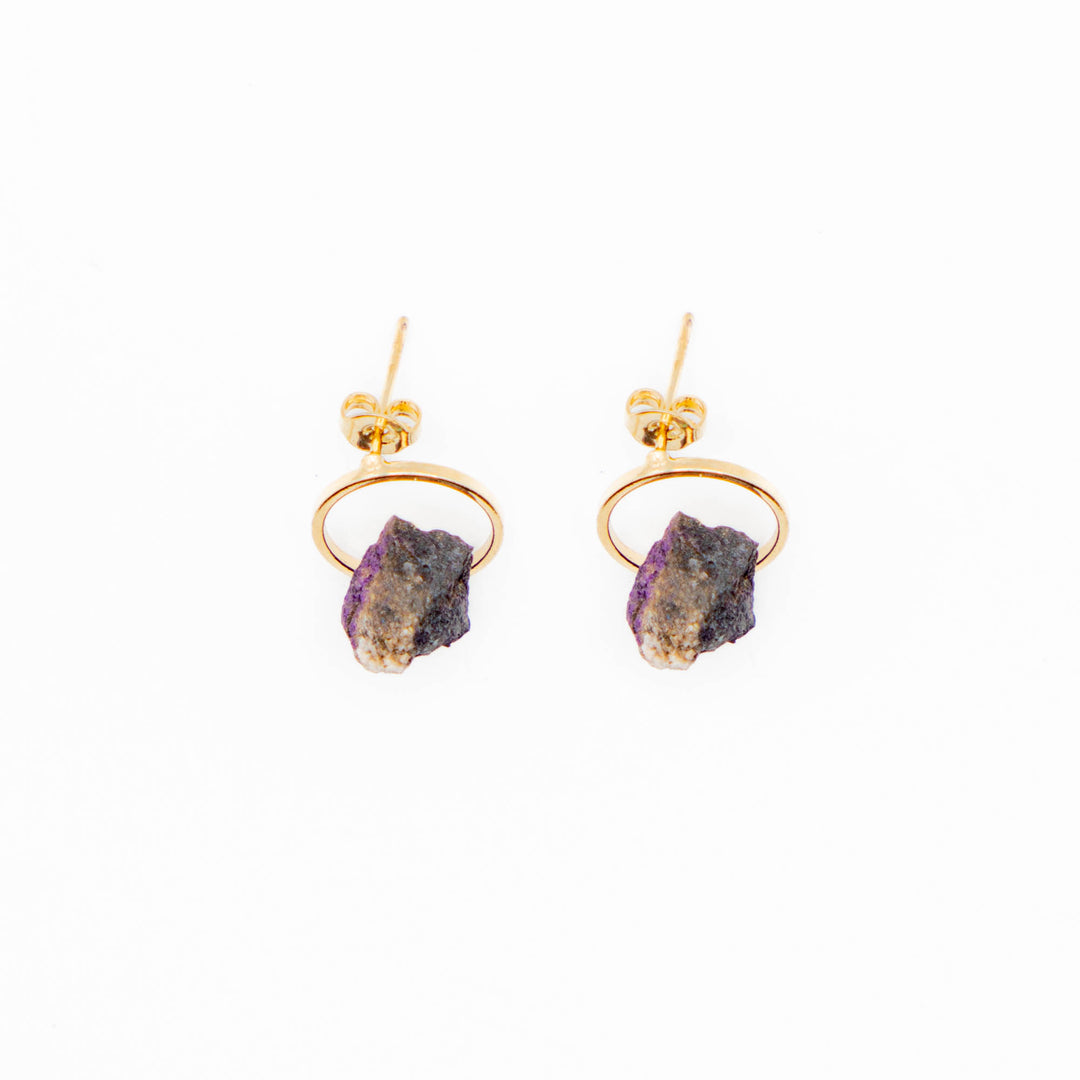 Purpurite Gold (Earring)