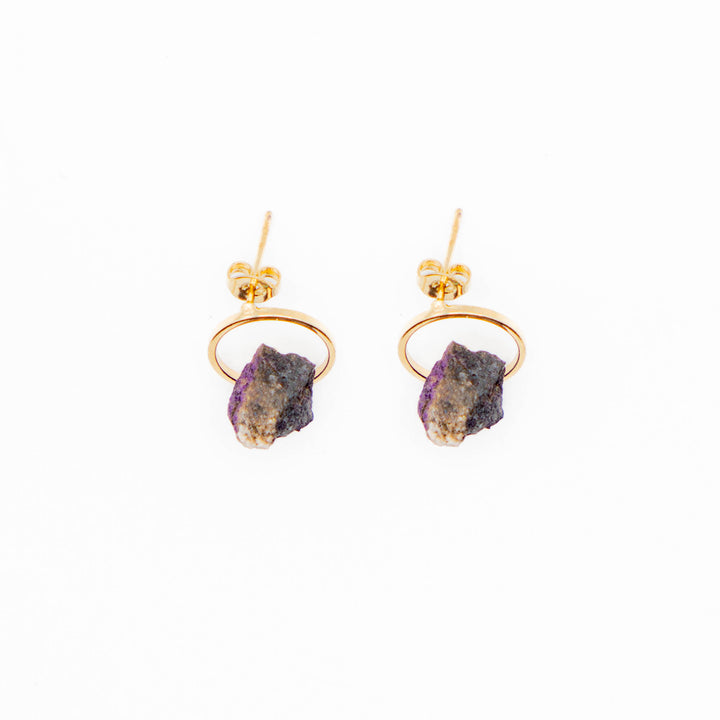 Purpurite Gold (Earring)